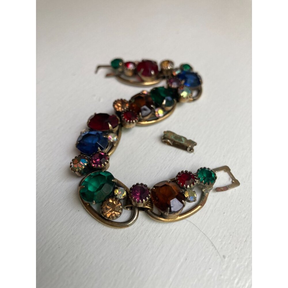 Weiss Multi Color Rhinestone Bracelet -READ - Picture 3 of 16